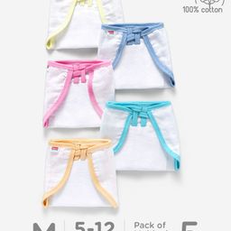 Babyhug Muslin Cloth Nappy Set of 5 Medium - Multicolor-picture-37