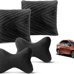 mockhe Black Velvet Car Pillow Cushion for Tata-picture-28