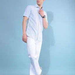Crimsoune Club Striped Spread Collar Cotton Casual Shirt image 2