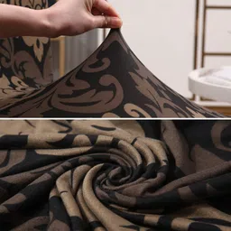 hokipo Polyester 6 Seater Chair Damask Cover image 5