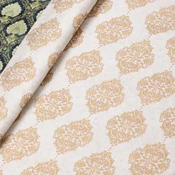 Manyavar Men Beige Solid Kurta & Churidar with Nehru Jacket image 3