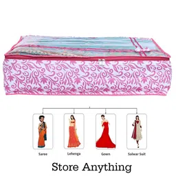 Kuber Industries Pink Industries Floral Printed Organiser image 5