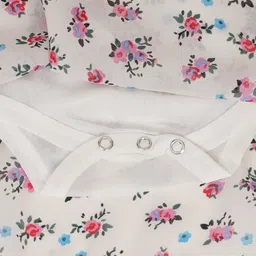 Creative Kids Infants Girls Pack Of 2 Floral Printed Cap Sleeves A-Line Romper Dress image 3