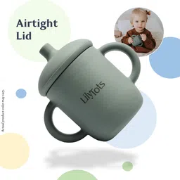 lilytots Drinking Cup with Lid & Straw for Baby & Kids, Sipper Cup for Toddler Feeding - Silicone image 4
