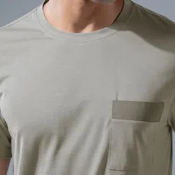 damensch Men Printed Crew Neck Cotton Blend Grey T-Shirt image 5