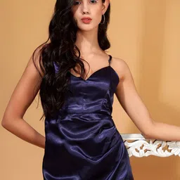 DRAPE AND DAZZLE Satin Maxi Dress image 3