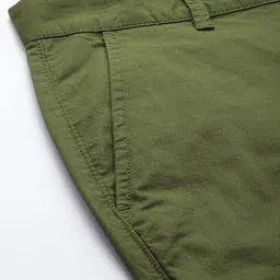united colors of benetton Men Slim Fit Green Pure Cotton Trousers image 5