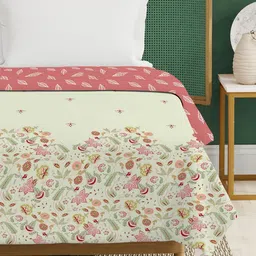 URBAN SPACE Pink & White Floral AC Room Dohar image 2