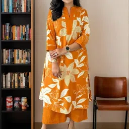 GLOSIA DESIGN Floral Printed Kurta With Palazzos image 3