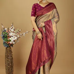HERE&NOW Woven Design Zari Art Silk Banarasi Saree image 2