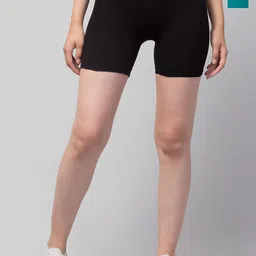 Attire Zone Women Skinny Fit Low-Rise Cycling Sports Shorts-image-57
