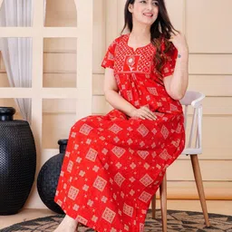 DGSM CRAFT Printed Maxi Nightdress image 2