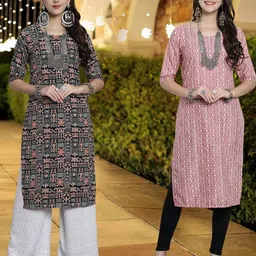 ethnic basket Cotton Embroidered Kurta-picture-17