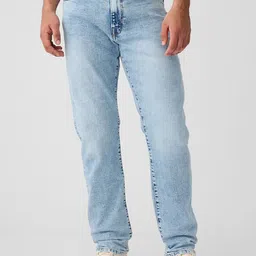 GAP Men Mid-Rise Heavy Fade Acid Wash Stretchable Straight Fit Jeans-picture-32
