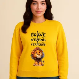 Anikmart Women Round Neck Typography Print Sweatshirt-picture-16