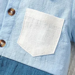 Greenland Ecostrwz Unisex Kids Colourblocked T-shirt and Shirt with Shorts image 2