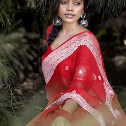 bigben textile Woven Design Zari Silk Blend Banarasi Saree image 3