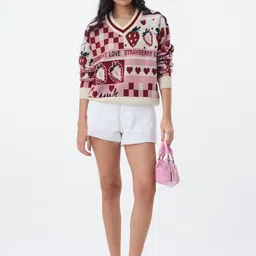 The Souled Store Women Printed Pullover image 4