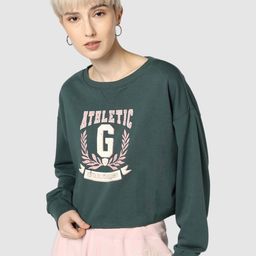 GAP Women Typographic Printed Boxy Fit Pullover Sweatshirt-picture-37