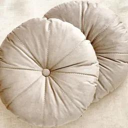 Home Centre Clayo Forge Brown 2 Pieces Velvet Round Shaped Cushions-image-83