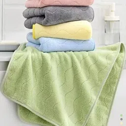 Reexplore Multi Coloured Set Of 4 Super Soft Microfiber Hand Towels image 2