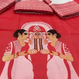 THE AQUARIUS Woven Design Silk Blend Handloom Banarasi Saree image 4
