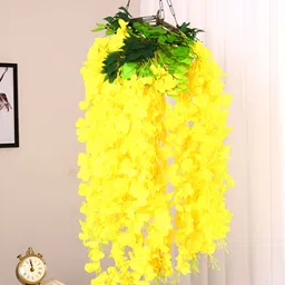 ARICK DECOR Yellow 10 Pieces Hanging Artificial Flower-image-25