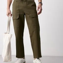 Mast & Harbour Men Relaxed Straight Fit Trousers-picture-11