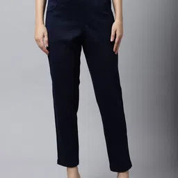 Valles365 by S.C. Women Slim Fit Easy Wash Trousers-picture-15