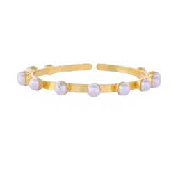 dressberry Gold Plated Pearl Studded Kada Barcelet image 2
