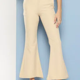 BAESD Women Mid-Rise Cotton Bootcut Regular Trousers-image-56