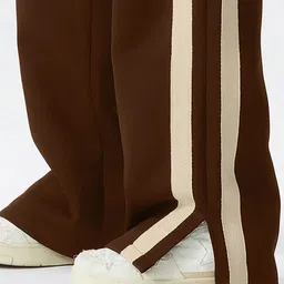 maniac ManiacColourblocked Cotton Side Tap Mid-Rise Trousers image 2