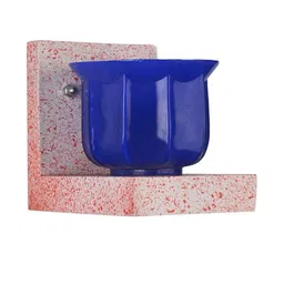 SOMIL Blue Glass Cylinder Printed Wall Lamps image 4