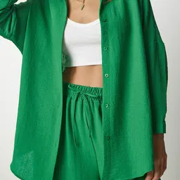 Happiness istanbul Shirt Collar Shirt With Trousers Co-Ords image 4