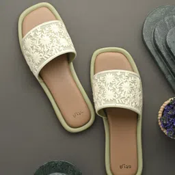 Styli Women Embellished Open Toe Flats with Embroidered-picture-24