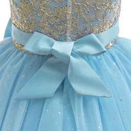 FOREVER FRIDAY Girls Ethnic Motifs Embroidered Round Neck Cotton Fit and Flare Dress image 3