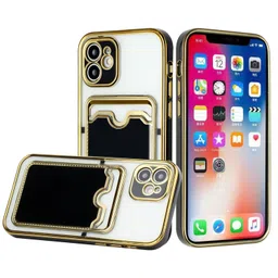 Luxury Kase Solid iPhone 11 Electroplated Phone Case With Card Holder Back Case-picture-42
