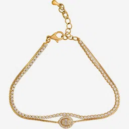 Kushal's Fashion Jewellery Women Gold-Plated Link Bracelet-picture-23