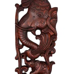 Exotic India Wooden Ethnic Motifs Matte Handmade Hall Wall Hangings - 24 In-picture-37