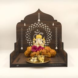 OLIVE TREE Brown Textured Wooden Home Temple-picture-26