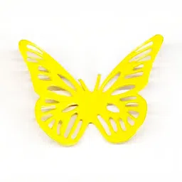 Living With Elan 2-Pcs Yellow Textured Butterfly FridgeMagnets image 2