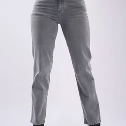 Kraus Jeans Women Straight Fit High-Rise Light Fade Stretchable Jeans-image-45