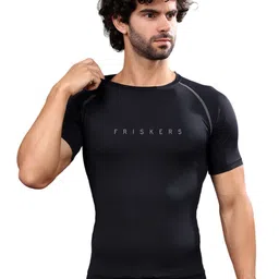 Friskers Brand Logo Printed Extended Sleeves Compression Sports T-shirt-picture-29