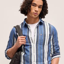 THE BEAR HOUSE Men Striped Slim Fit Cotton Casual Shirt-picture-23