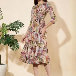 CORSICA Floral Print Fit & Flare Midi Dress image 2