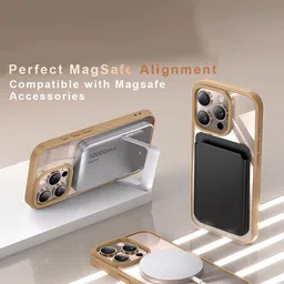 Luxury Kase Solid Mag-Safe iPhone 15 Pro Back Case Mobile Accessories image 4