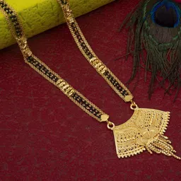 Ramdev Art Fashion Jwellery Brass Gold Plated Mangalsutra-picture-21