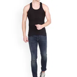 Sporto by Macho Men Pack Of 2 Cotton Solid Undershirt Innerwear Vests image 4