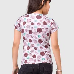 Little funky Girls Brown Tshirts image 3