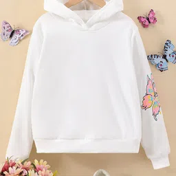 INCLUD Girls Printed Hooded Long Sleeves Pullover Sweatshirt image 1